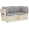 Image de vidaXL - Tuinbank - 2-zits - met - kussens - pallet - vurenhout