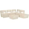 Image de vidaXL - 6-delige - Loungeset - pallet - geïmpregneerd - vurenhout