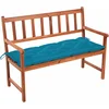 Image de vidaXL - Tuinbank - met - kussen - 120 - cm - massief - acaciahout