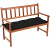 Image de vidaXL - Tuinbank - met - kussen - 120 - cm - massief - acaciahout