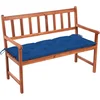Image de vidaXL - Tuinbank - met - kussen - 120 - cm - massief - acaciahout