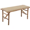 Image de vidaXL - Tuinbank - inklapbaar - met - kussen - 118 - cm - bamboe