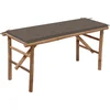 Image de vidaXL - Tuinbank - inklapbaar - met - kussen - 118 - cm - bamboe