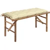 Image de vidaXL - Tuinbank - inklapbaar - met - kussen - 118 - cm - bamboe