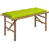 Image de vidaXL - Tuinbank - inklapbaar - met - kussen - 118 - cm - bamboe