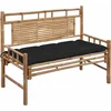Image de vidaXL - Tuinbank - met - kussen - 120 - cm - bamboe