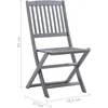 Image de vidaXL - Tuinstoelen - 4 - st - inklapbaar - met - kussens - massief - acaciahout