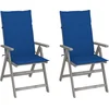 Image de vidaXL - Tuinstoelen - 2 - st - verstelbaar - met - kussens - massief - acaciahout