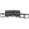 Image de vidaXL - 6-delige - Loungeset - met - kussens - poly - rattan - grijs