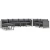 Image de vidaXL - 10-delige - Loungeset - met - kussens - poly - rattan - grijs