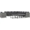Image de vidaXL - 12-delige - Loungeset - met - kussens - poly - rattan - grijs