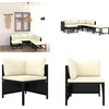 Image de vidaXL - 7-delige - Loungeset - met - kussens - poly - rattan - zwart