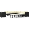 Image de vidaXL - 12-delige - Loungeset - met - kussens - poly - rattan - zwart