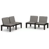 Image de vidaXL - Loungebanken - 2 - st - met - kussens - kunststof - grijs