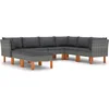Image de vidaXL - 8-delige - Loungeset - met - kussens - poly - rattan - grijs