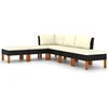 Image de vidaXL - 6-delige - Loungeset - met - kussens - poly - rattan - zwart