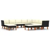 Image de vidaXL - 12-delige - Loungeset - met - kussens - poly - rattan - zwart