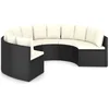 Image de vidaXL - 6-delige - Loungeset - met - kussens - poly - rattan - zwart