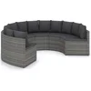 Image de vidaXL - 6-delige - Loungeset - met - kussens - poly - rattan - grijs
