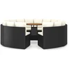 Image de vidaXL - 9-delige - Loungeset - met - kussens - poly - rattan - zwart