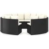 Image de vidaXL - 8-delige - Loungeset - met - kussens - poly - rattan - zwart