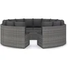 Image de vidaXL - 8-delige - Loungeset - met - kussens - poly - rattan - grijs