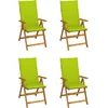 Image de vidaXL - Tuinstoelen - 4 - st - verstelbaar - met - kussens - massief - acaciahout