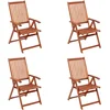 Image de vidaXL - Tuinstoelen - inklapbaar - 4 - st - massief - acaciahout