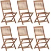 Image de vidaXL - Tuinstoelen - 6 - st - inklapbaar - massief - acaciahout