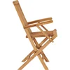 Image de vidaXL - Tuinstoelen - 4 - st - met - beige - kussens - massief - teakhout