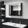 Image de vidaXL - Badkamerkast - met - spiegel - en - LED - 89x14x62 - cm