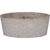 Image de vidaXL - Gootsteen - Ø40x15 - cm - marmer - grijs
