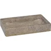 Image de vidaXL - Wastafel - wandgemonteerd - 38x24x6,5 - cm - marmer - grijs
