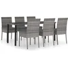 Image de vidaXL - 7-delige - Tuinset - poly - rattan - grijs