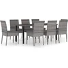 Image de vidaXL - 9-delige - Tuinset - poly - rattan - grijs