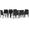Image de vidaXL - 9-delige - Tuinset - poly - rattan - zwart