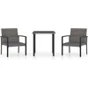Image de vidaXL - 3-delige - Tuinset - poly - rattan - grijs