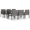 Image de vidaXL - 7-delige - Tuinset - poly - rattan - grijs