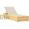 Image de vidaXL - Ligbed - met - tafeltje - en - kussen - geïmpregneerd - grenenhout