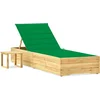Image de vidaXL - Ligbed - met - tafeltje - en - kussen - geïmpregneerd - grenenhout