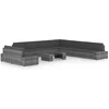 Image de vidaXL - 10-delige - Loungeset - met - kussens - poly - rattan - grijs