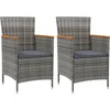 Image de vidaXL - Tuinstoelen - 2 - st - poly - rattan - grijs