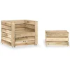 Image de vidaXL - 2-delige - Loungeset - pallet - geïmpregneerd - grenenhout