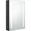 Image de vidaXL - Badkamerkast - met - spiegel - en - LED - 50x13x70 - cm - glanzend - zwart