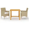Image de vidaXL - 3-delige - Tuinset - beige