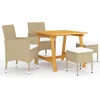 Image de vidaXL - 5-delige - Tuinset - beige