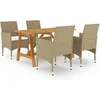 Image de vidaXL - 5-delige - Tuinset - beige