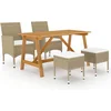 Image de vidaXL - 5-delige - Tuinset - beige