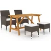 Image de vidaXL - 5-delige - Tuinset - bruin
