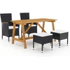 Image de vidaXL - 5-delige - Tuinset - zwart